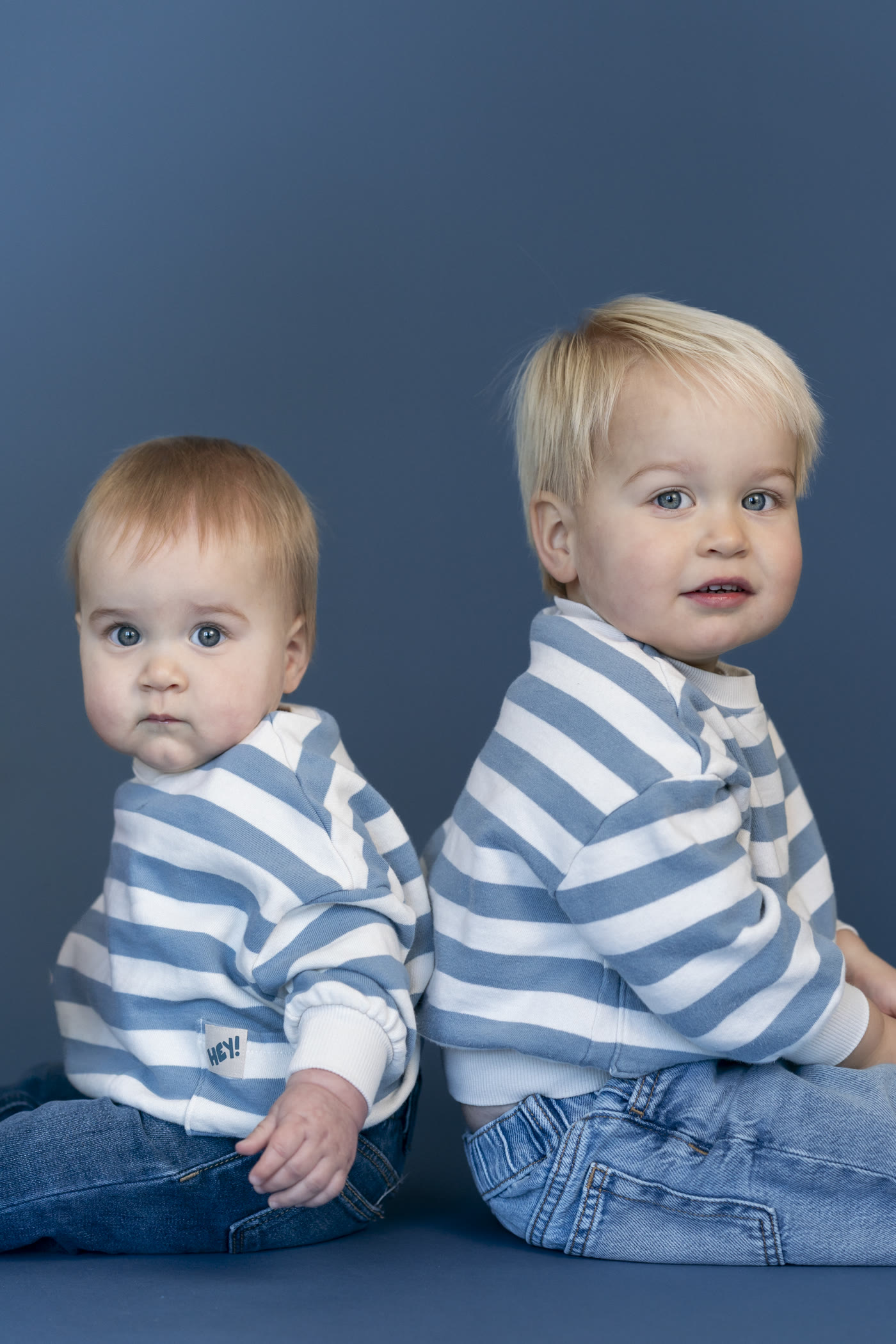 Kids personality portrait on a colored studio background by Colette Peri