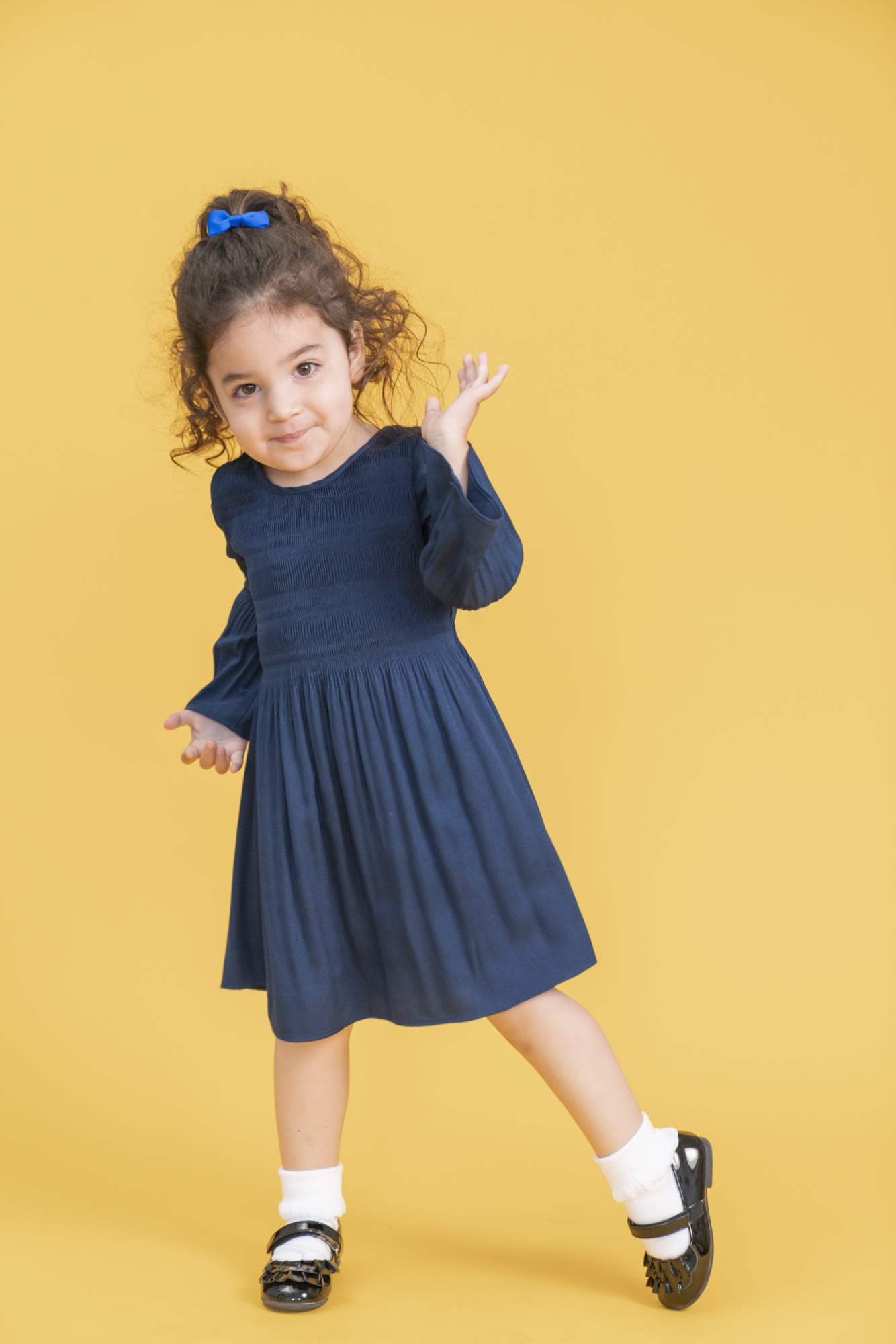 Kids personality portrait on a colored studio background by Colette Peri
