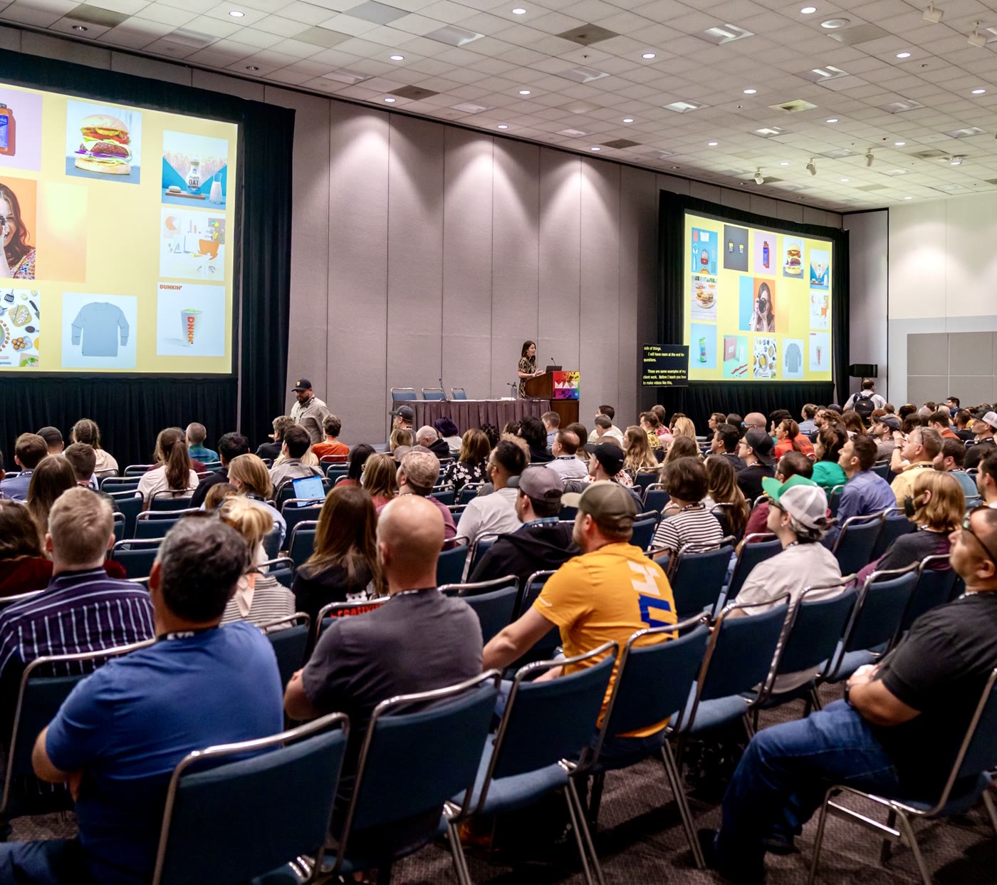 Colette Peri speaking at a creative conference keynote